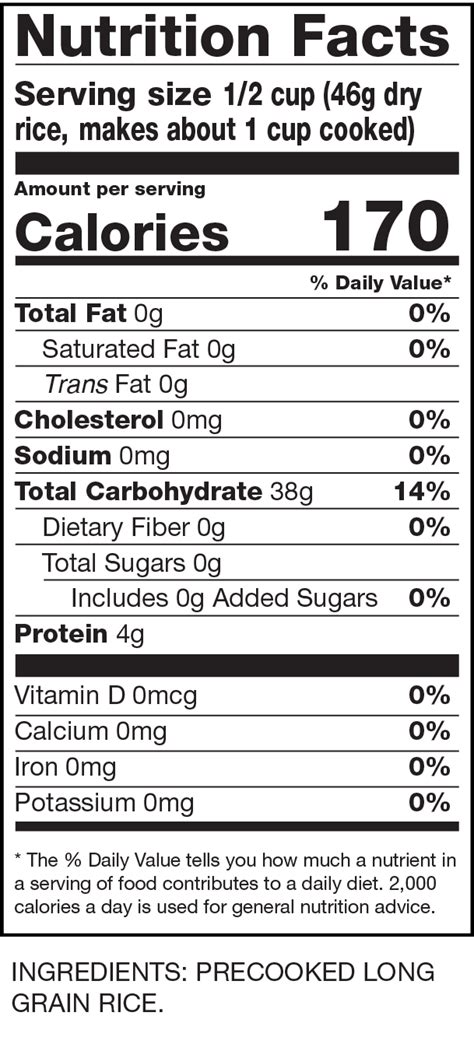 Instant White Rice - calories, carbs, nutrition