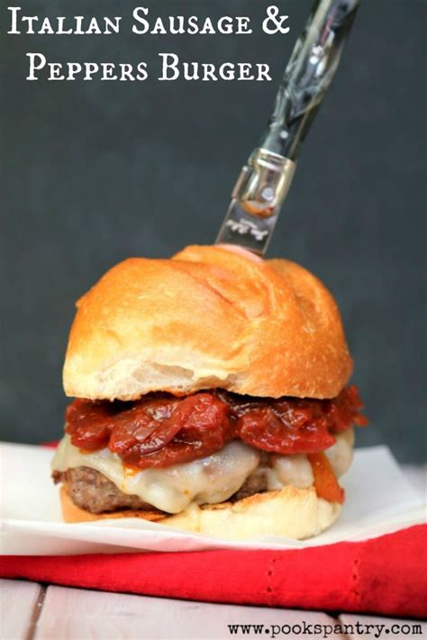 Italian Sausage and Pepper Burger - calories, carbs, nutrition