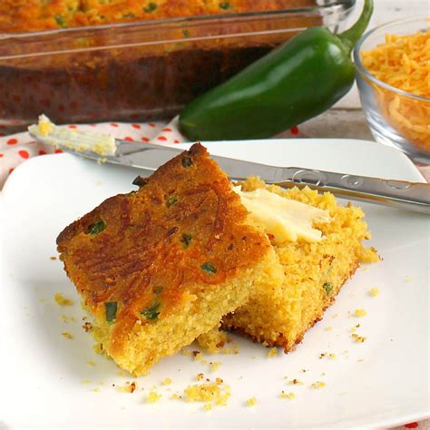 Jalapeno Cheddar Cornbread Squares - calories, carbs, nutrition