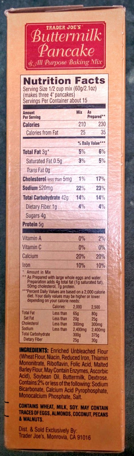 Jazzmans Biscuit Buttermilk Mix Asian 3" - calories, carbs, nutrition