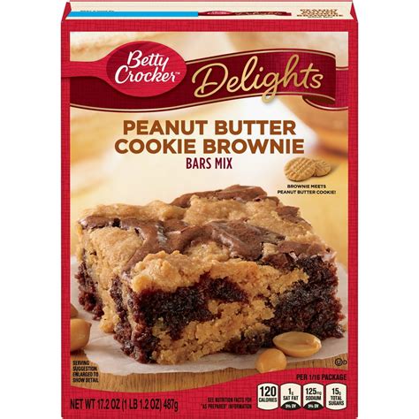 Jazzmans Dessert Bar Brownie Mix Peanut Butter Mash-up HP SLC=4x5 - calories, carbs, nutrition