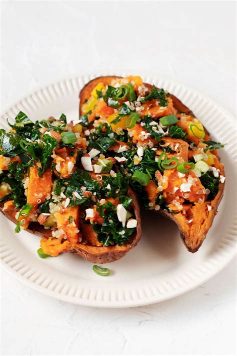 Kale and Chorizo Stuffed Baked Sweet Potato - calories, carbs, nutrition