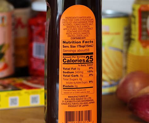 Katsu Sauce - calories, carbs, nutrition