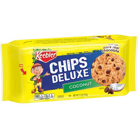 KEEBLER, CHIPS DELUXE, Coconut Cookies - calories, carbs, nutrition