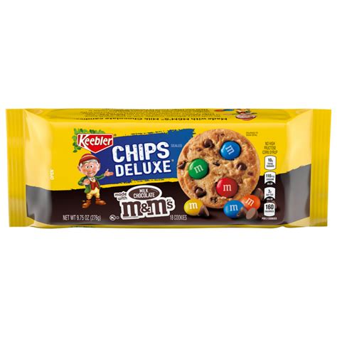 KEEBLER, GRIPZ, CHIPS DELUXE, Rainbow Chocolate Chip Cookies, bite-size - calories, carbs, nutrition