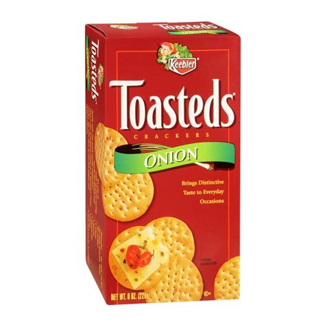 KEEBLER, TOASTEDS, Onion Crackers - calories, carbs, nutrition