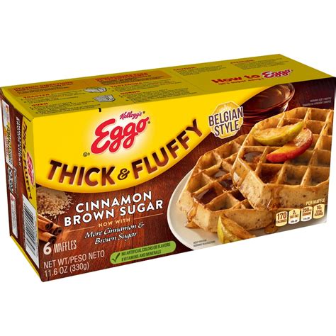 KELLOGG'S, EGGO, Thick & Fluffy, Waffles, Brown Sugar - calories, carbs, nutrition