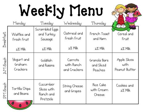 Kids Snack Week 1 Thursday - calories, carbs, nutrition