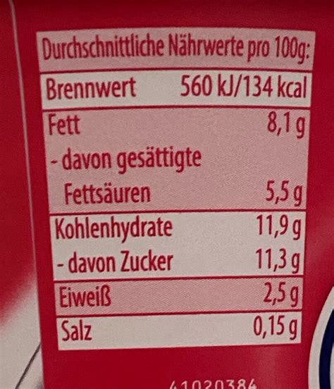 Kirsche-Joghurt - calories, carbs, nutrition