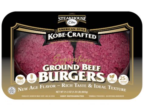 Kobe Beef Burgers - calories, carbs, nutrition