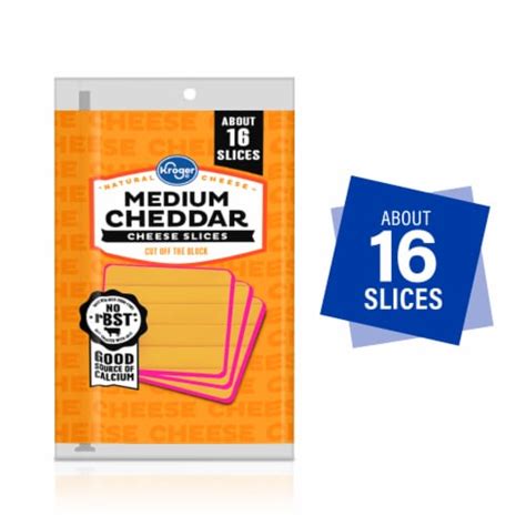 Kroger Cheddar Cheese Slice - calories, carbs, nutrition