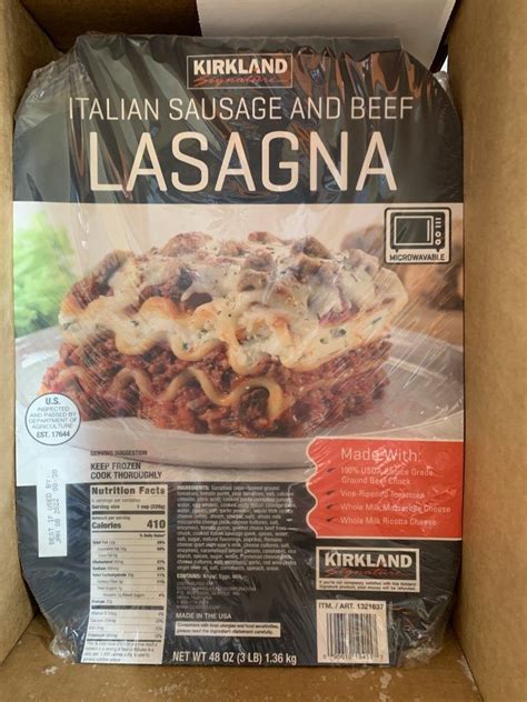 Lasagna Beef Mexicali SLC=3x4 - calories, carbs, nutrition