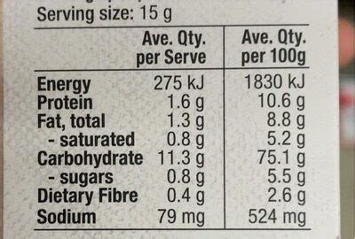 Lavosh Crackers - calories, carbs, nutrition