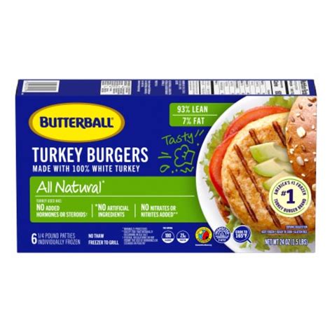 Lean White Turkey 1/3 Lb Burger 95/5 - calories, carbs, nutrition