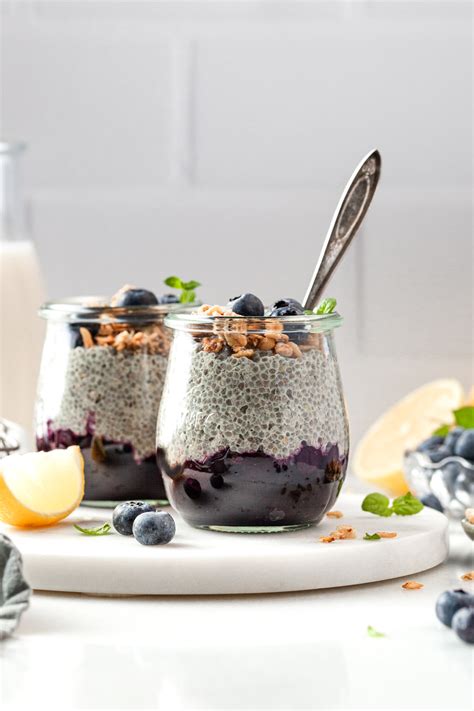 Lemon Blueberry Chia Pudding Parfait - calories, carbs, nutrition