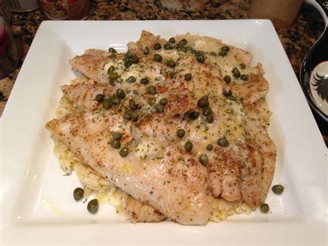 Lemon Butter Tilapia with Orzo - calories, carbs, nutrition