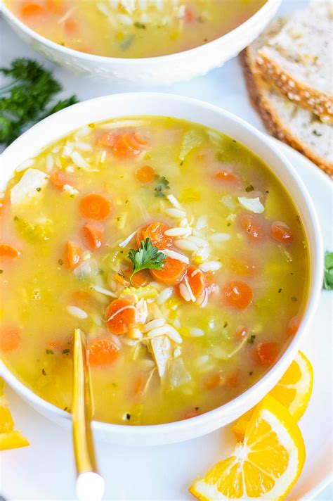 Lemon Chicken & Orzo Soup - calories, carbs, nutrition