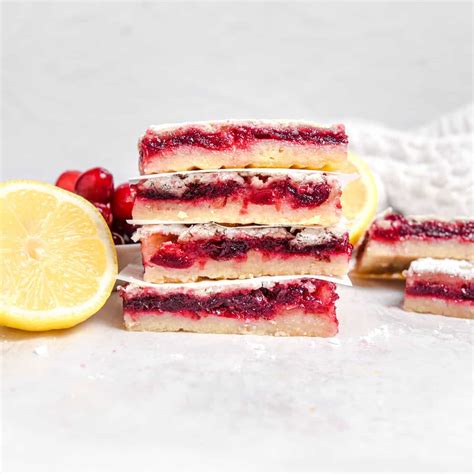 Lemon Cranberry Bar - calories, carbs, nutrition