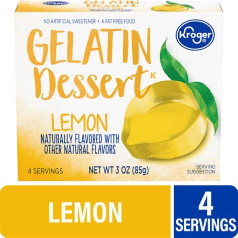 Lemon Gelatin - calories, carbs, nutrition