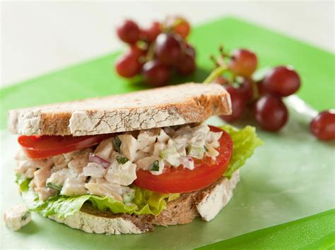 Lemon Tarragon Chicken Salad Sandwich - calories, carbs, nutrition