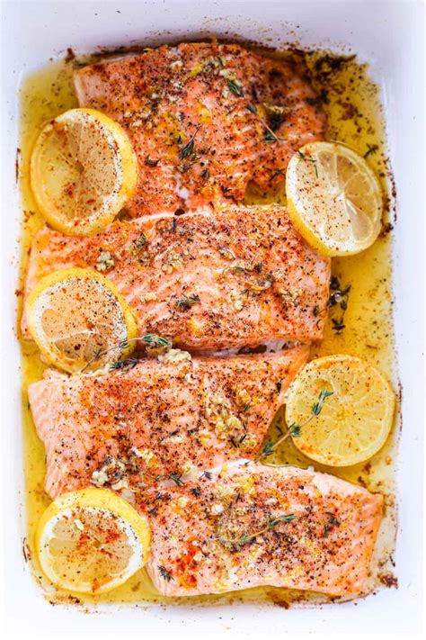 Lemon Thyme Pan Roasted Salmon - calories, carbs, nutrition