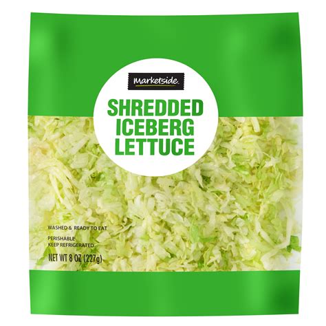 Lettuce Iceberg Shredded 1/8'' 1/4 oz - calories, carbs, nutrition