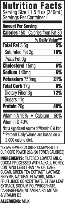 Light Chocolate Shake - calories, carbs, nutrition