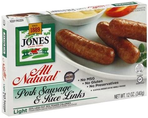 Light Pork Sausage - calories, carbs, nutrition