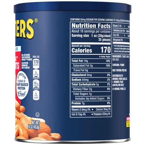 Lightly Salted Peanuts - calories, carbs, nutrition