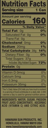 Lilikoi Passion - calories, carbs, nutrition