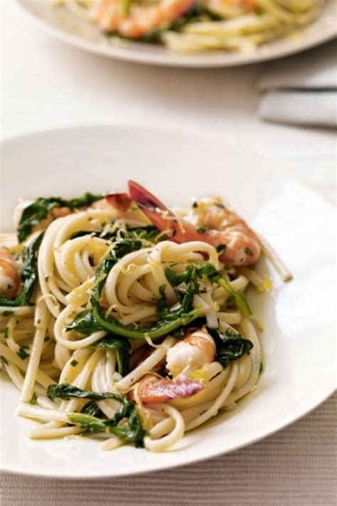 Linguine with Shrimp and Lemon Oil - calories, carbs, nutrition