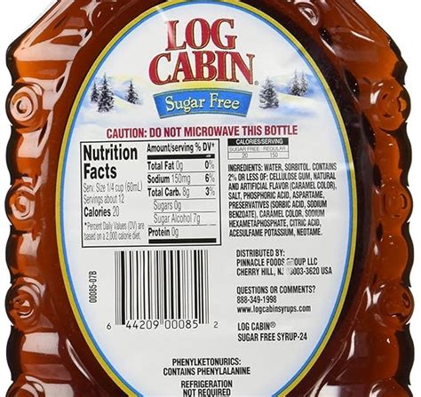 Log Cabin Syrup - calories, carbs, nutrition