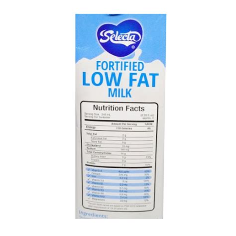 Lowfat Milk - calories, carbs, nutrition