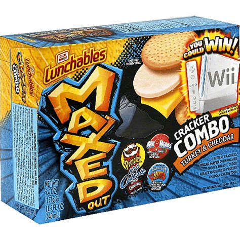 Lunchables - Mega Pack Cracker Combo - Turkey & Cheddar - calories, carbs, nutrition