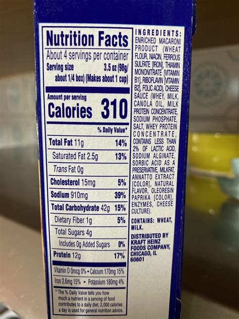 Mac and Cheese Bar - calories, carbs, nutrition