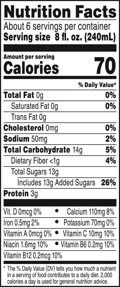 Malibu - calories, carbs, nutrition