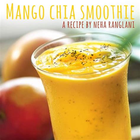 Mango Chia Smoothie - calories, carbs, nutrition