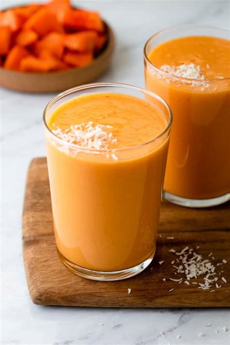 Mango Papaya Fruit Smoothie - calories, carbs, nutrition