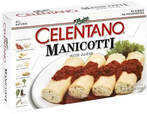 Manicotti, Sauce - calories, carbs, nutrition