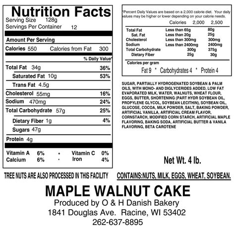 Maple Cake Donut - calories, carbs, nutrition