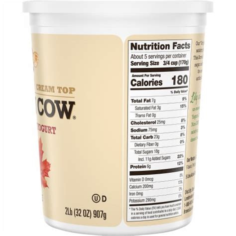 Maple Cream Top - calories, carbs, nutrition