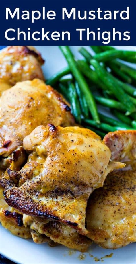 Maple-Mustard Chicken Thighs - calories, carbs, nutrition