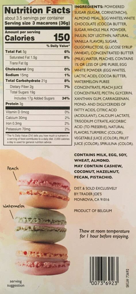 Marvellous Macaroon - calories, carbs, nutrition