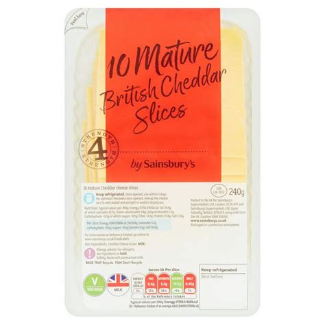 Mature Cheddar Slices - calories, carbs, nutrition