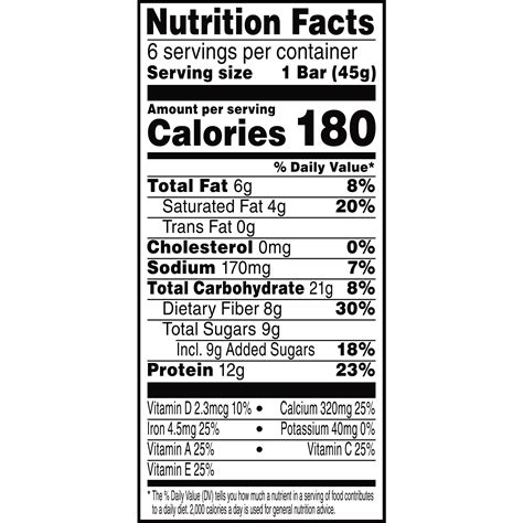 Meal Bar - calories, carbs, nutrition