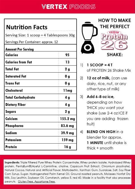 Meal Replacement Shake - calories, carbs, nutrition