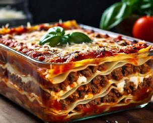 Meat Lasagna - home style - calories, carbs, nutrition