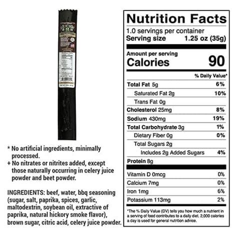 Meat Sticks - calories, carbs, nutrition