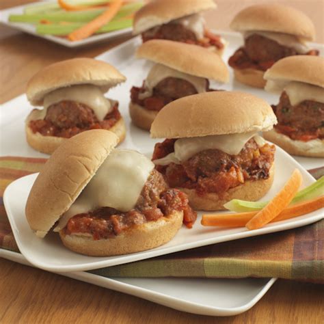 Meatball Parmesan Sliders - calories, carbs, nutrition