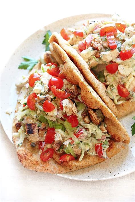 Mediterranean Chicken Greek Salad Pita with Barley Tabbouleh - calories, carbs, nutrition